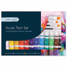 Acrylic Paint Set. 17 Piece Set