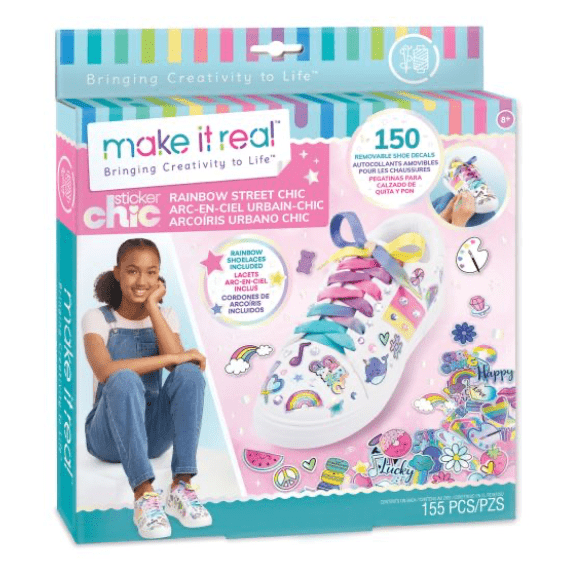 Make it Real Sticker Chic Rainbow Shoe Decorations